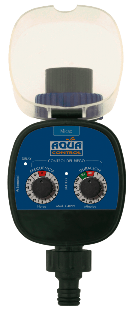 Programador de grifo con LED y función «DELAY», funcionamiento con membrana