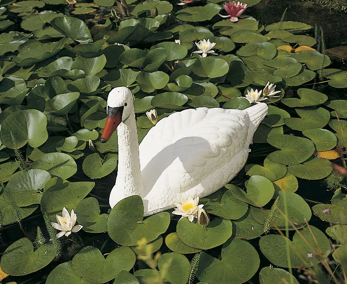 Animal decorativo para estanque - Cisne flotante - 26 cm.