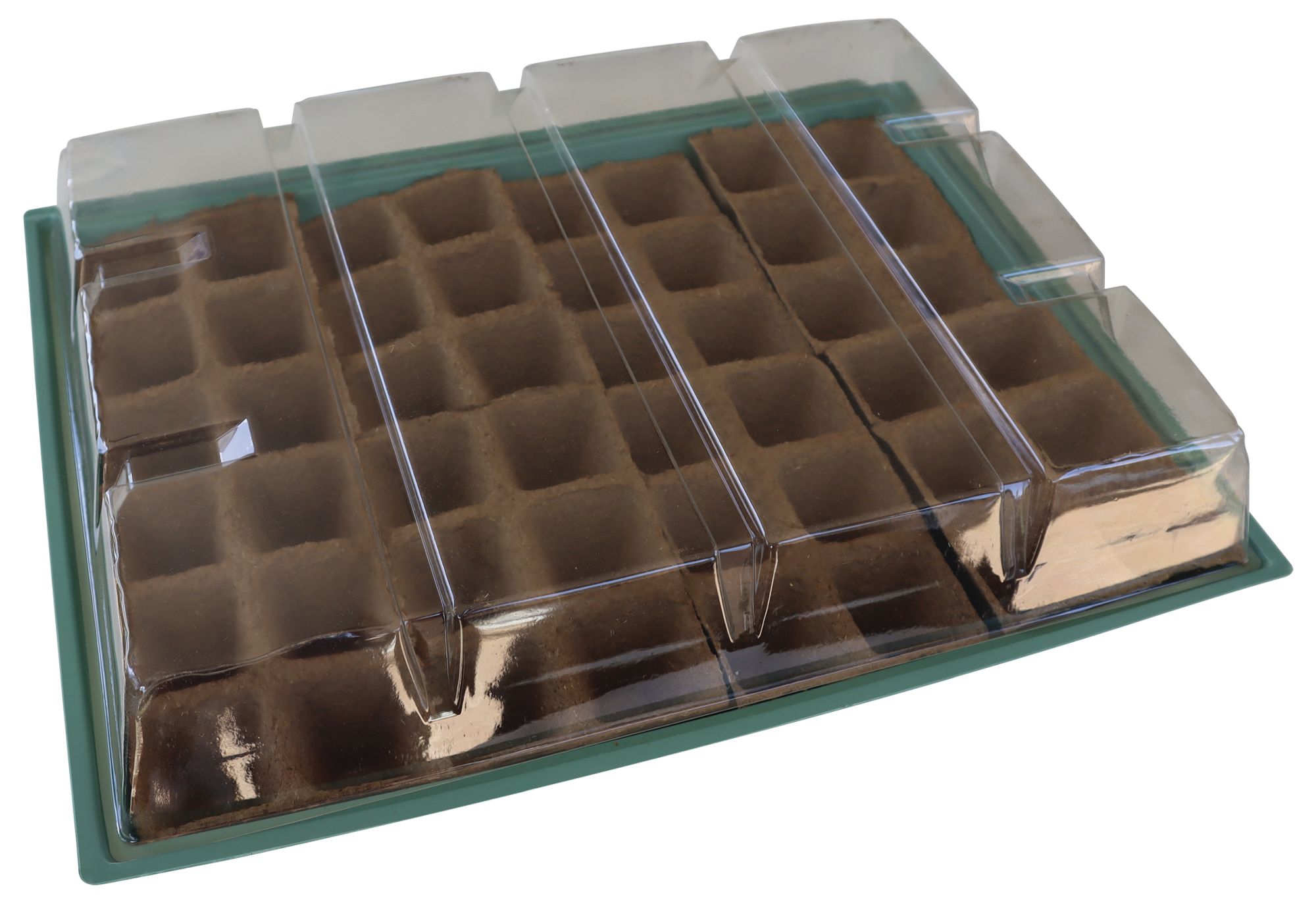 Kit semillero (8 bandejas de turba + base + tapa) - 43 x 33 cm. | B2013
