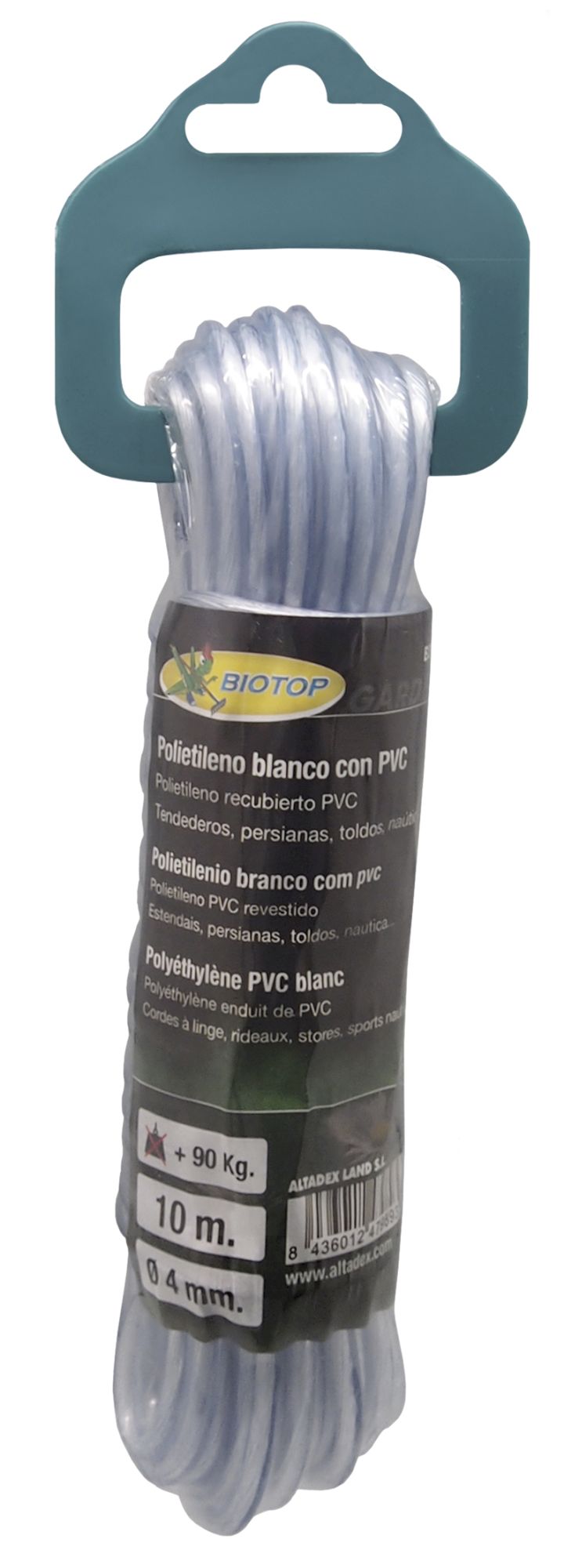 Madeja polietileno recubierto PVC - 10m. - Blanco | B2059