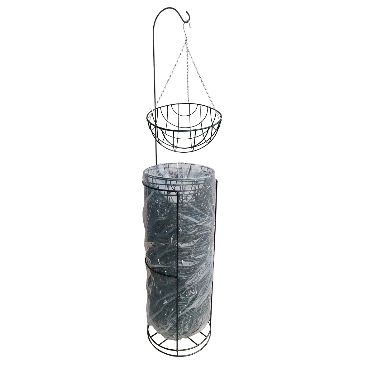 Expositor de cestos colgantes metálicos plastificados | B2104EXP