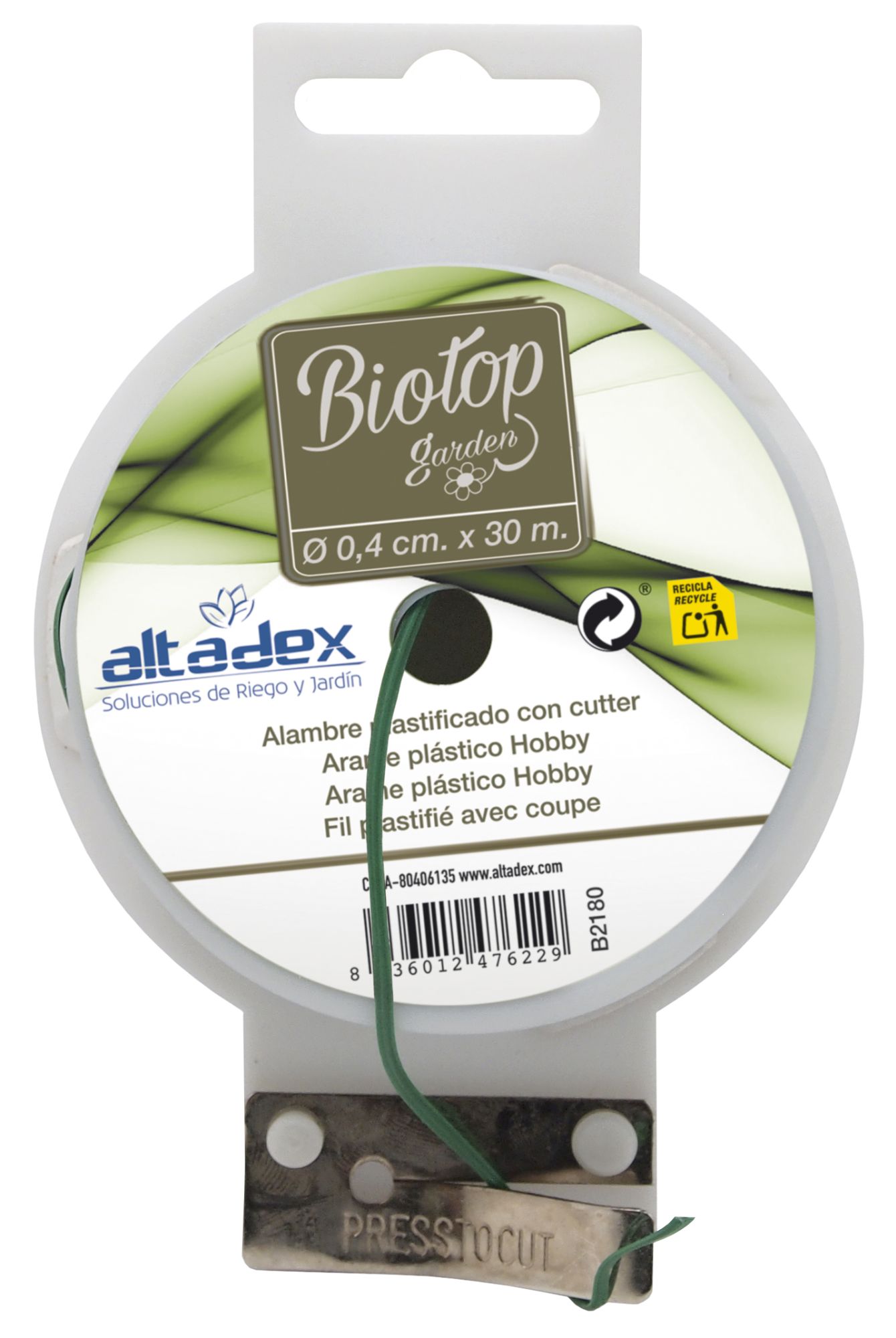 Alambre plastificado “Hoby” - 30 m. - Ø 2,2 mm. | B2180
