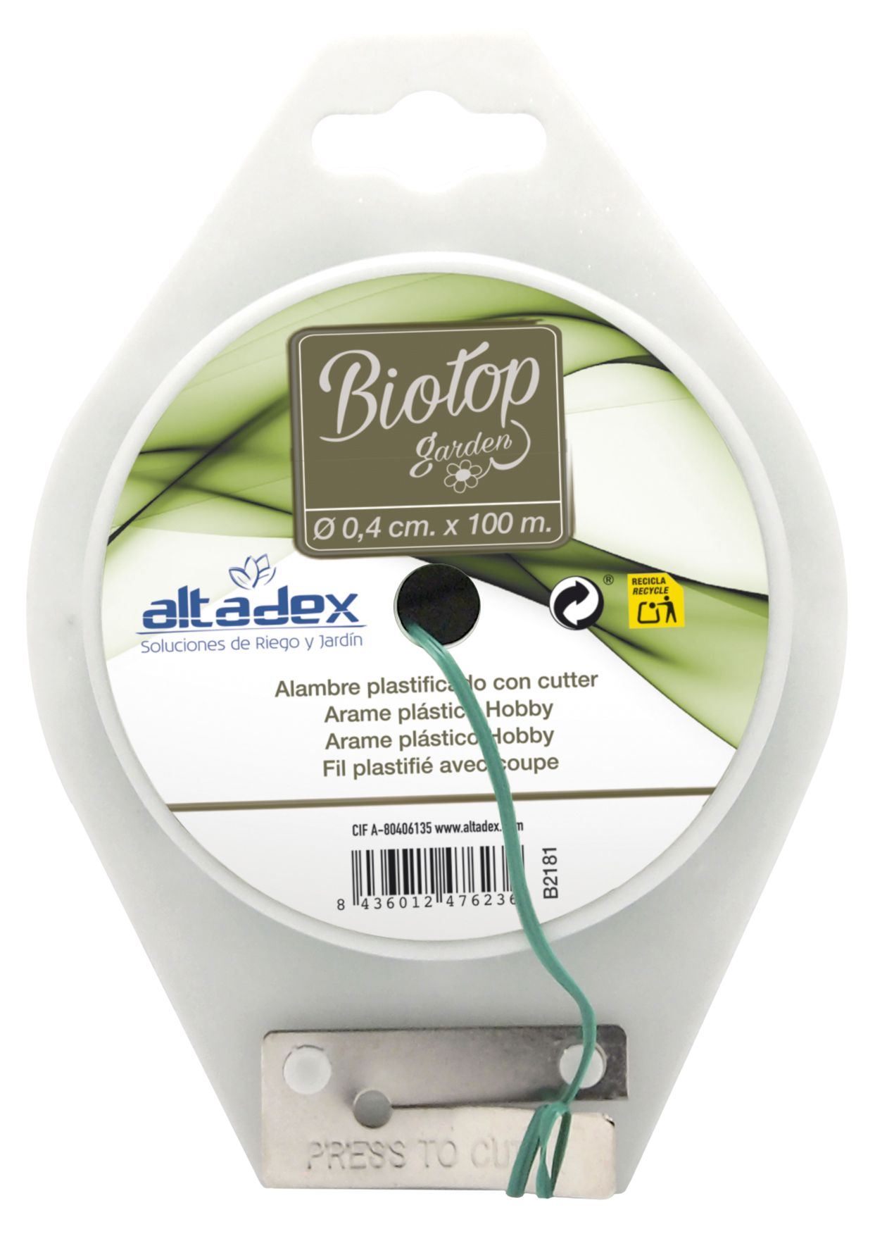 Alambre plastificado “Hoby” - 100 m. - Ø 2,2 mm. | B2181