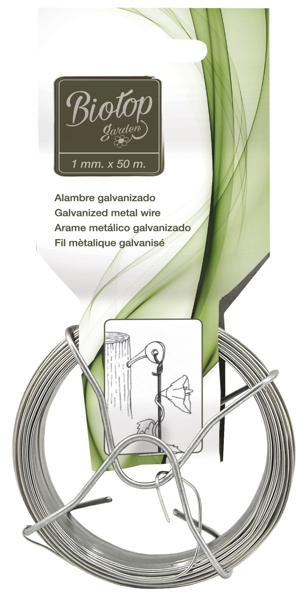 Alambre de hierro galvanizado - 50 m. - Ø 1 mm. | B2203