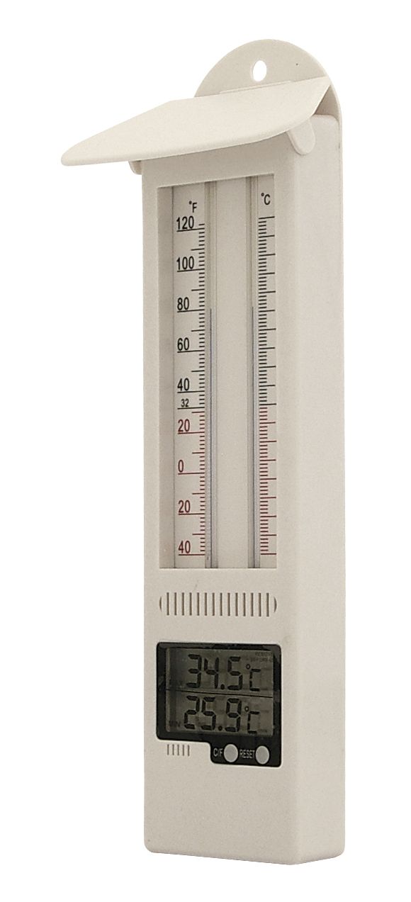 Termómetro de PVC con pantalla LCD  mide la temperatura mínima y máxima | B2212