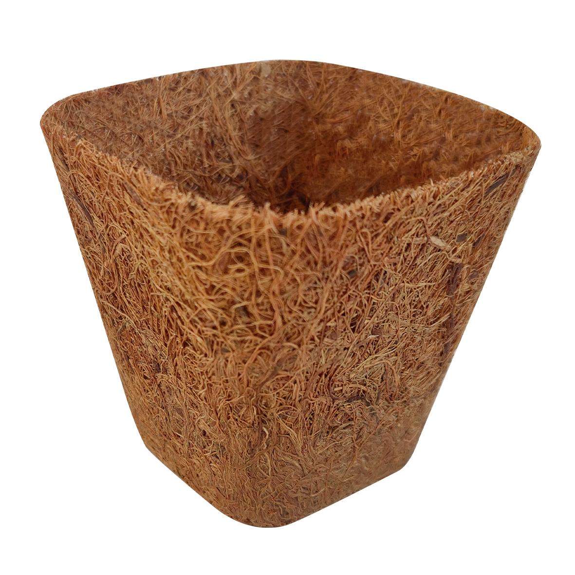 Macetas cuadradas de fibra de coco - 8 (h) x 8 x 8 cm. | B4023