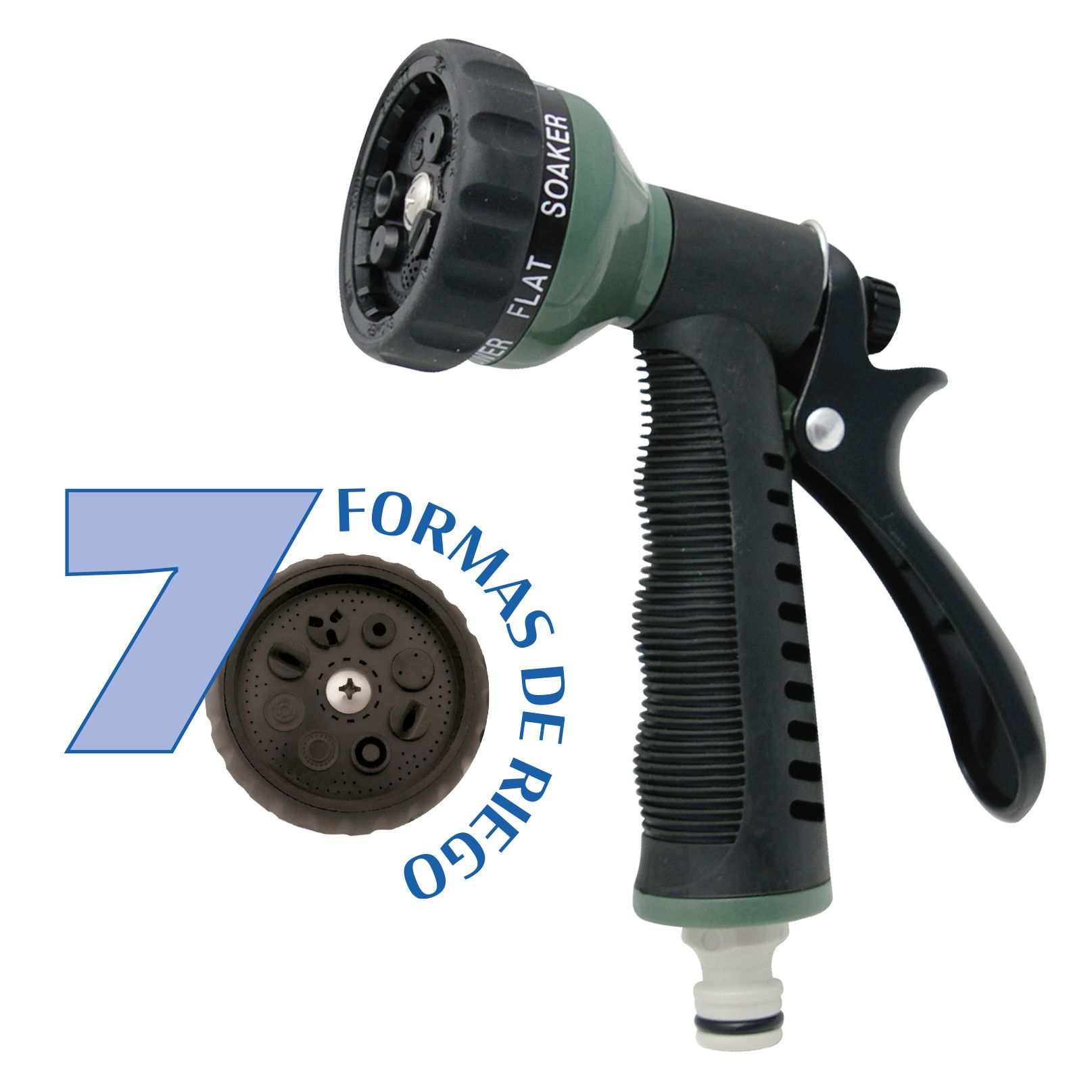 Set pistola 7 formas + conectadores 19 mm. - Gama "ABS" | C2048