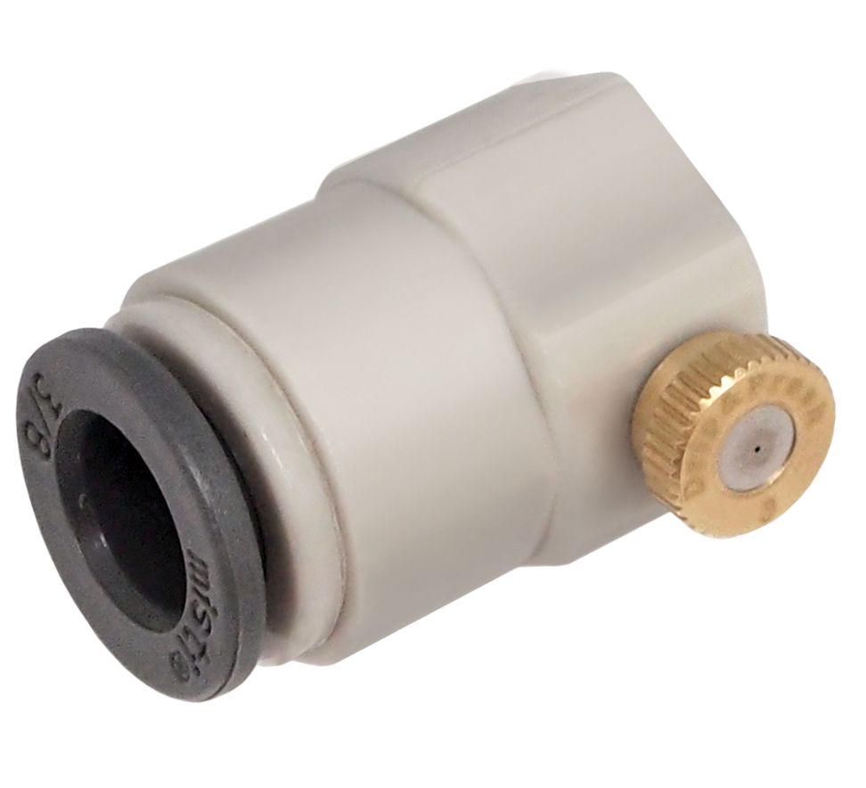 Tapón final automático 3/8” con tobera nebulizadora de latón | C5117