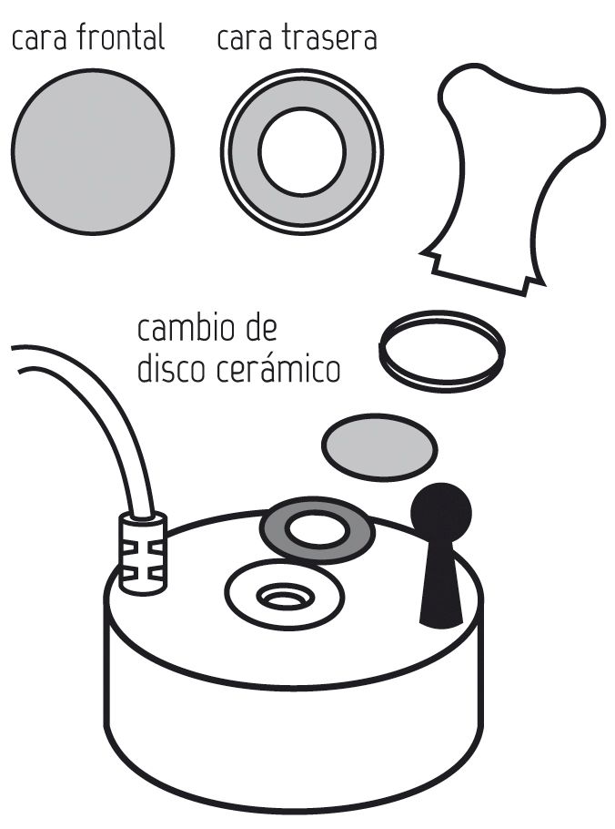 Disco cerámico de repuesto para nebulizador de estanque - Ø 19 mm.