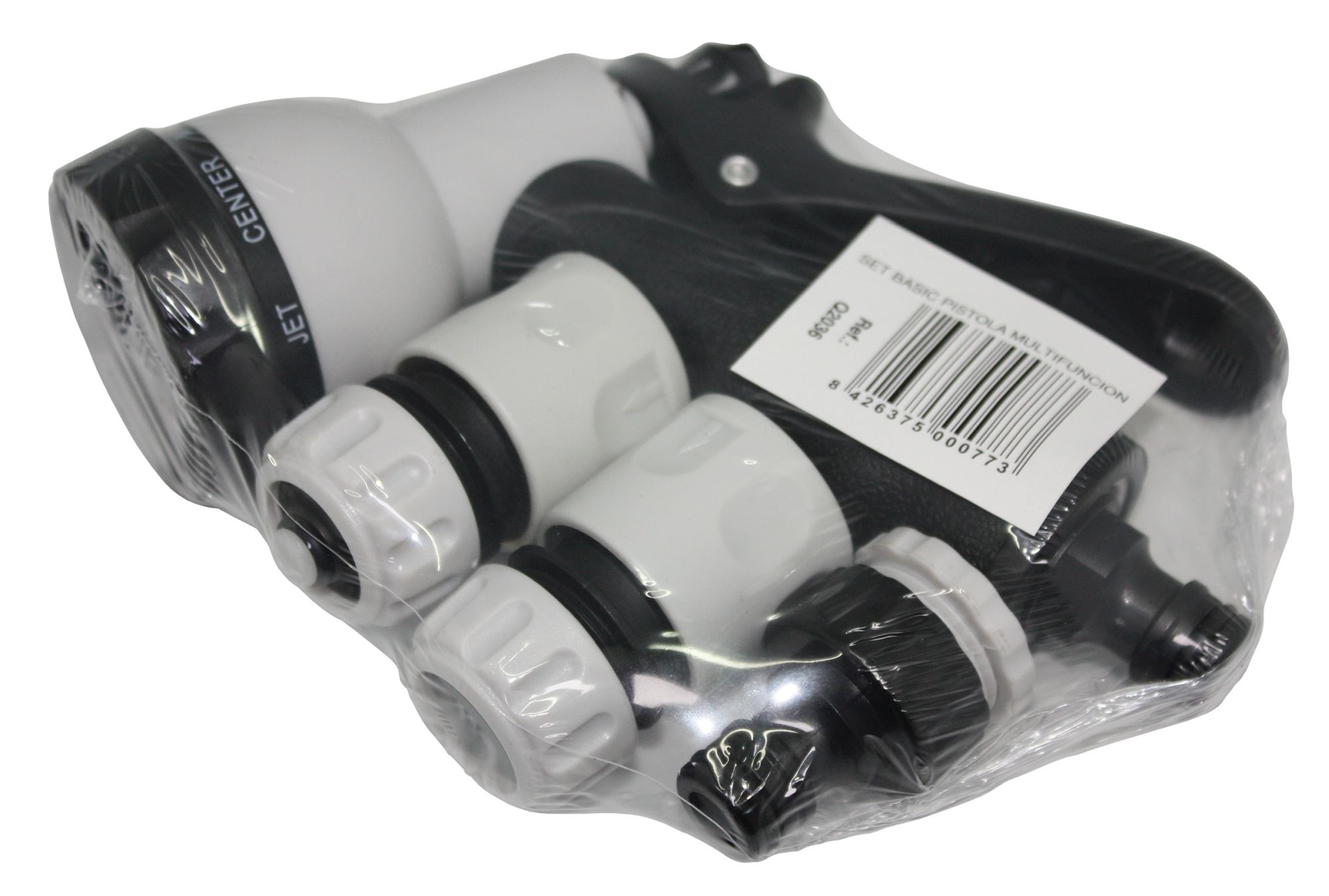 Set Pistola 8 formas + conectadores 15 mm. PVC - Gama "Basic" - Granel | Q2036